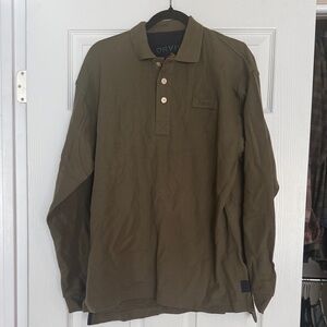 Orvis Men's Olive Long Sleeve Polo
